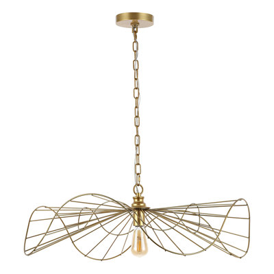 Luminaire suspendu en or 1 lumière Quiriat