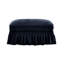 Chenille bleue avec soutien lombaire doux et volants élégants, segmenté, dossier à coussin incurvé, conception en forme de L conforme au corps, soutien du dos à fleurs, volants pour le look, configuration du lit