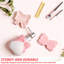 Ensemble d'accessoires de salle de bain en céramique rose 3 pièces pour comptoir, distributeur de savon, porte-brosse à dents, porte-savon, lavabo pour salle de bain