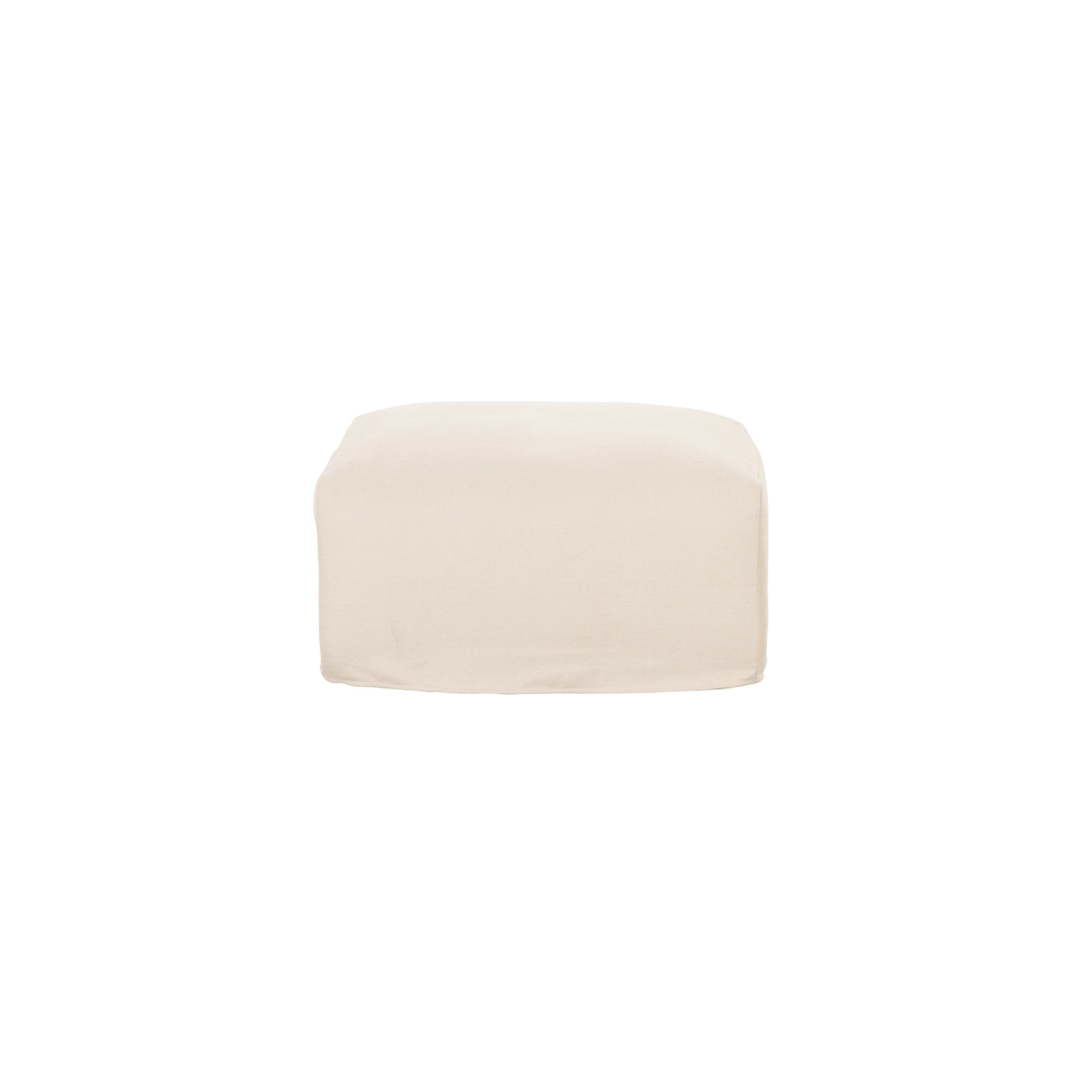 Wilde 34" Upholstered Ottoman,  Latte Loft Canvas
