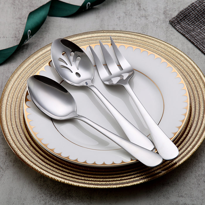 Bysta Serving Utensils Set, Red 5-Piece Hostess Set