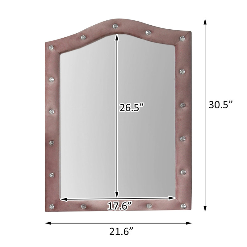 Miroir arqué en bois massif et manufacturé