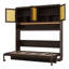 Lit escamotable simple avec armoire, lit pliant peu encombrant avec éclairage et port USB-1396207976