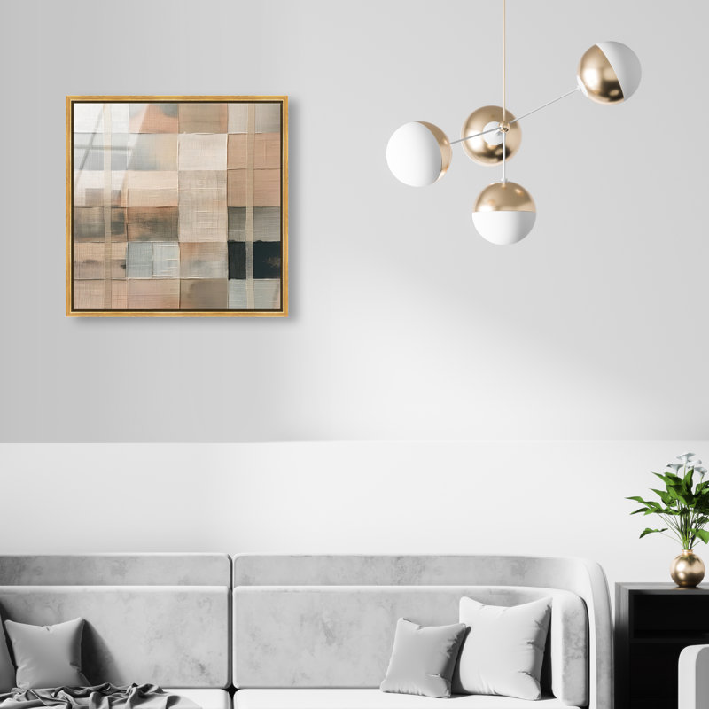 Minimalist Mesh High-Gloss Frameless Acrylic Glass Wall Art Abstract Print by Oliver Gal, Ready to Hang, 12 x 12, 21"H x 21"W