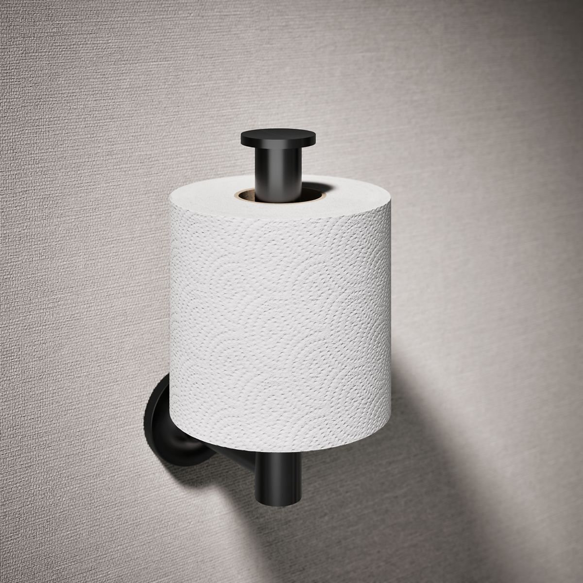 Purist Vertical Toilet Paper Holder, Matte Black