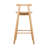 Eryne 29'' Seat Height Scandinavian Rubberwood Barstool With Curved Backrest