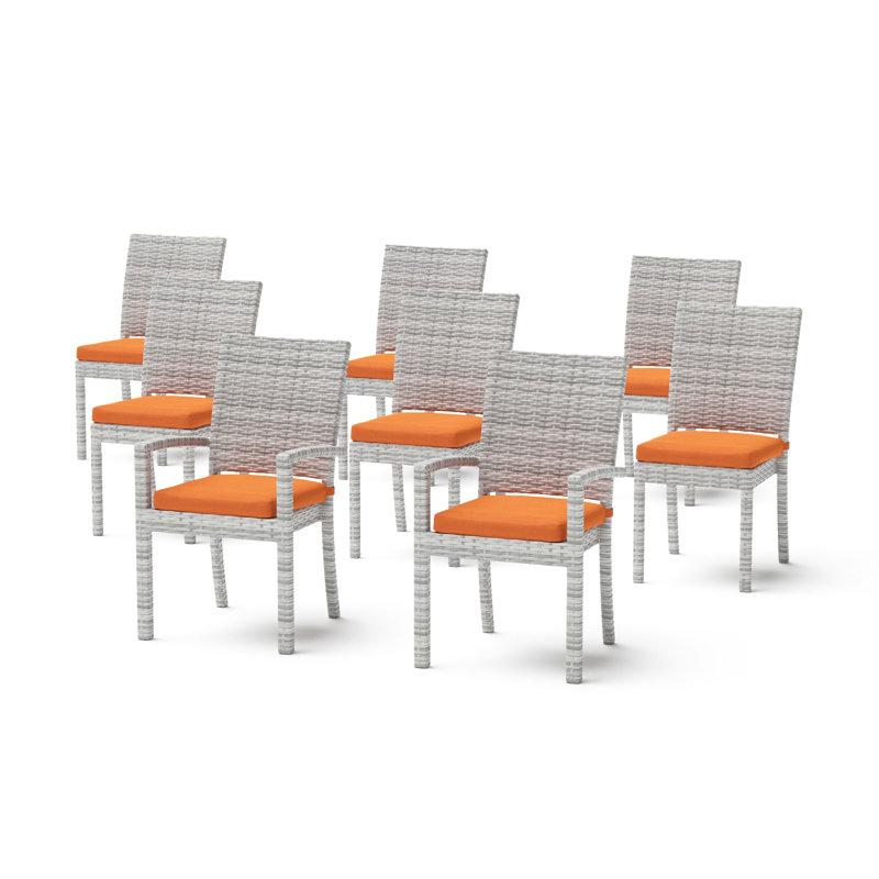Chaises de patio Fionnula Sunbrella, Tissage uni Sunbrella® palette Cayenne, Gris