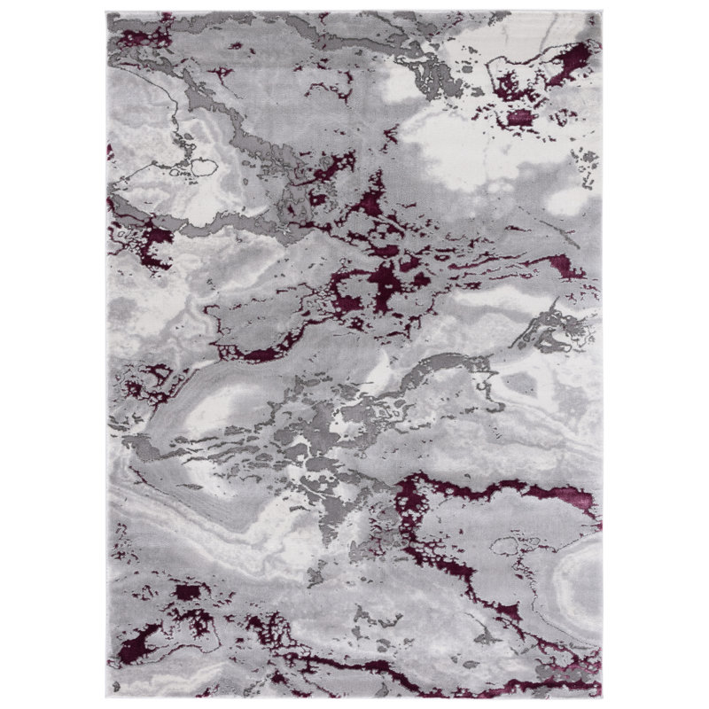 Tapis gris / rouge Bowersville Craft 800, Rectangle 9 pi x 12 pi