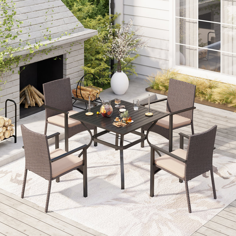 4 - Person Patio Dining Set with, None, No