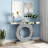 Console Table Round Mirror Set Crushed Diamond Home Decor Modern Glam Stylish