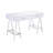 2-Drawer White High Gloss Chrome Finish Study Writing Desk Table Writing Small Desk Study Desk