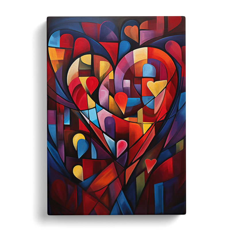 Love He Cubism No.2 - Wrapped Canvas, 76cm H x 50cm W x 3cm D