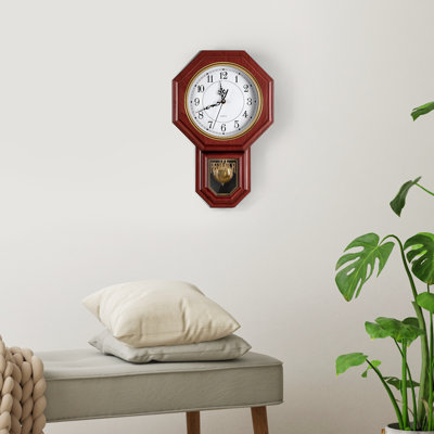 Horloge murale - couleur acajou