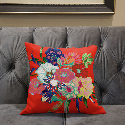 Housse et insert de coussin décoratif intérieur / extérieur en mélange de polyester