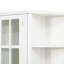 Armoire vitrée de 75,25 po de hauteur et deux tablettes triangulaires, combinaison murale de style rétro de 69,25 po de largeur avec portes en verre