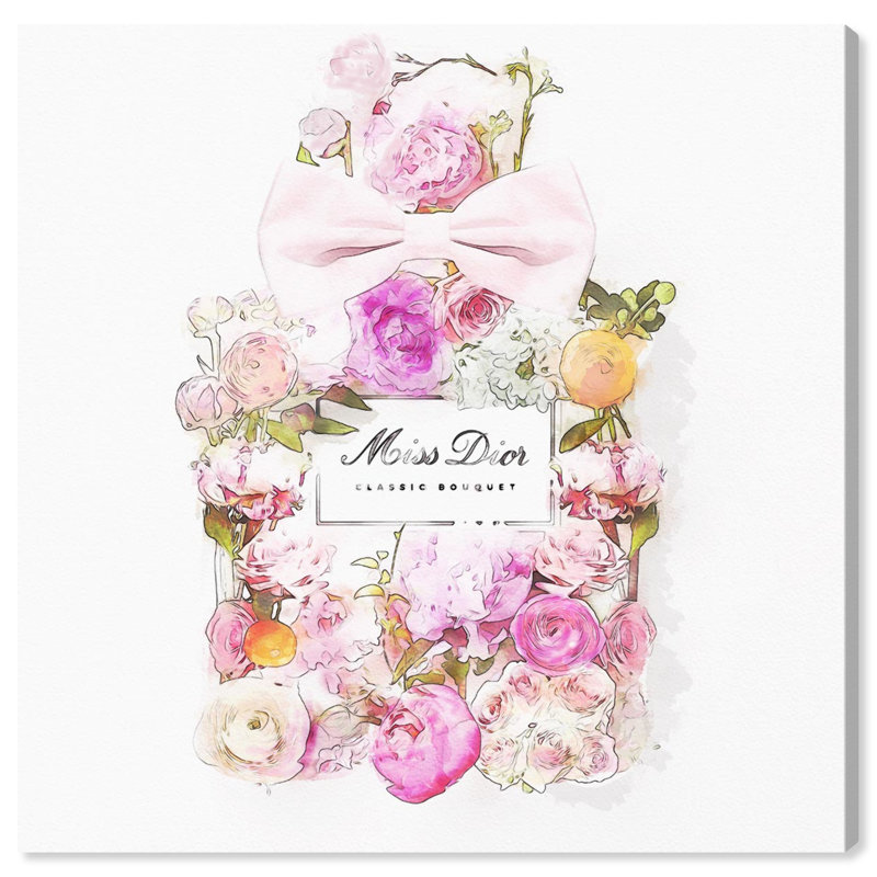 Mauve, beau bouquet - impression, H 12 po x l 12 po, Toile tendue