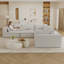Canapé à compression modulaire en velours côtelé 118,2 pouces pour maison moderne