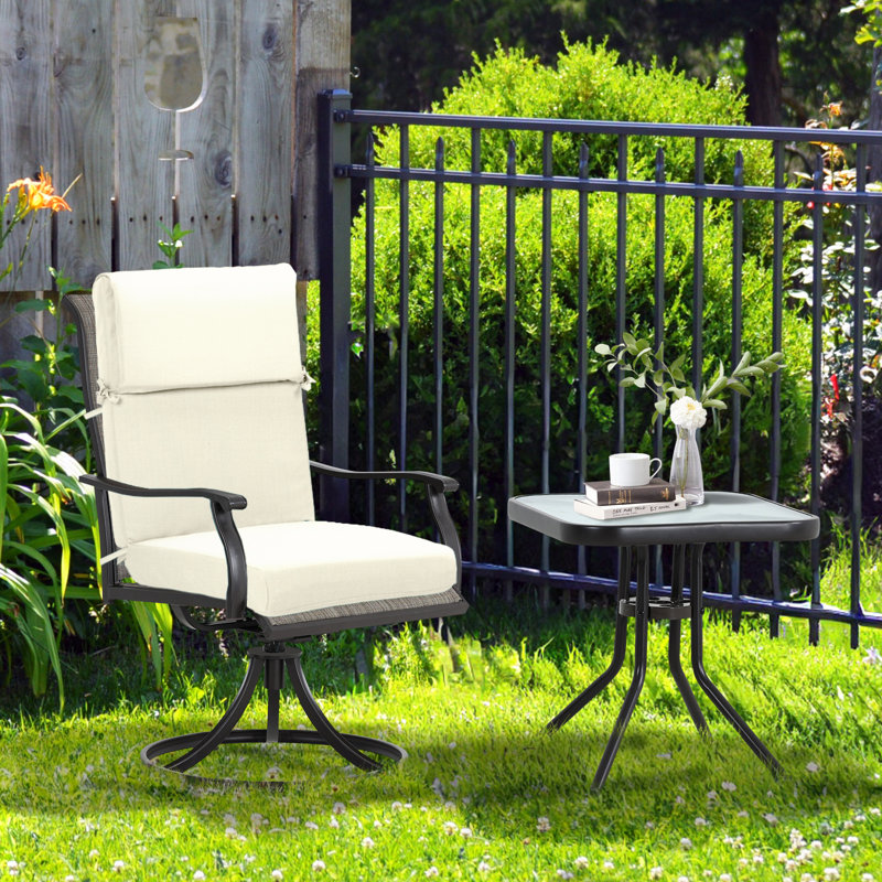 Ensemble de 4 coussins de chaise d'extérieur, Beige