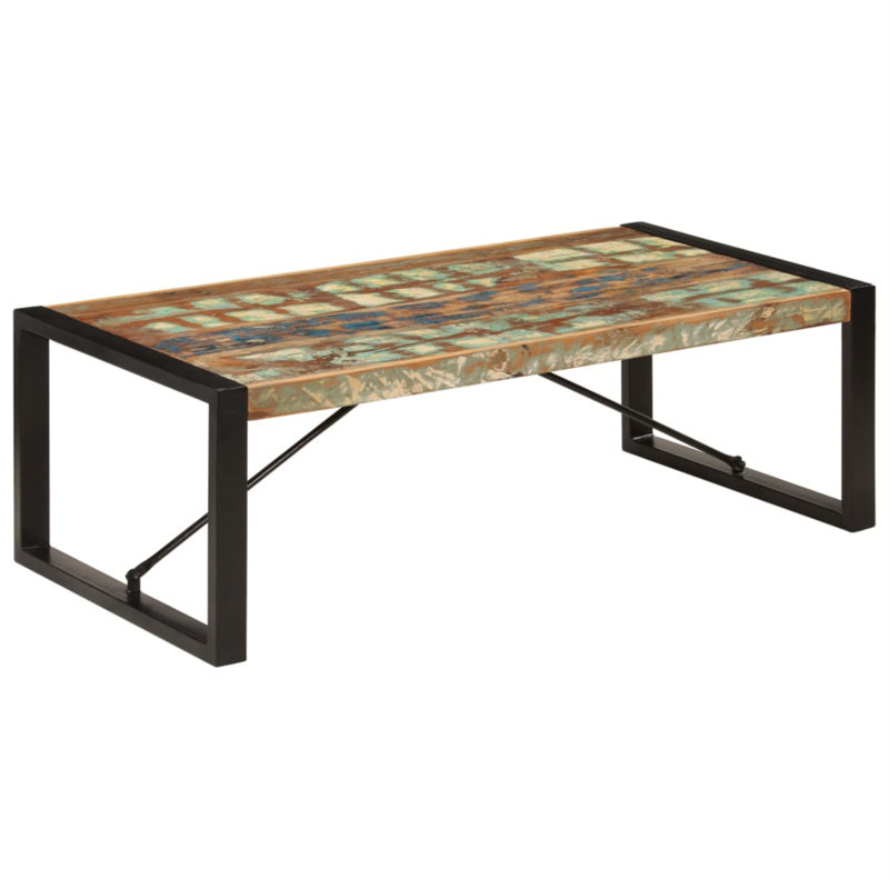 Table basse simple Cielke, Black, Brun, bleu pâle, H 15,7 po x l 23,6 po x P 47,2 po