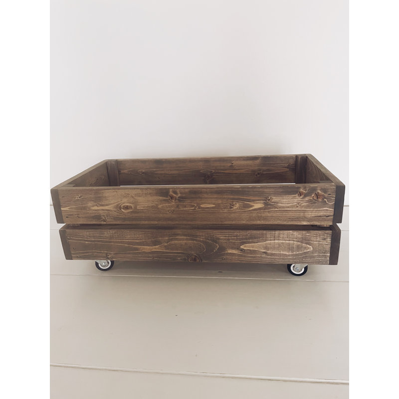 Loon Peak® Henry Solid Wood Decorative Bin, Brown