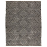 Satori Wool Geometric Area Rug in Black