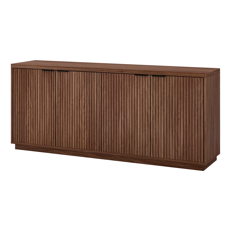 Table de buffet rectangulaire en noyer satiné de 68 po de large Mansfield, Noyer satiné