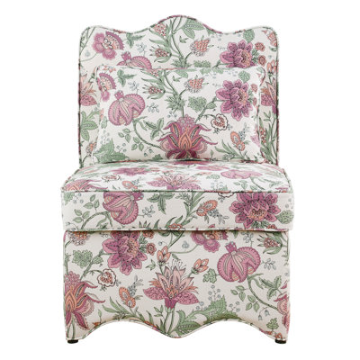 Fauteuil d'appoint rembourré Colette à dossier festonné