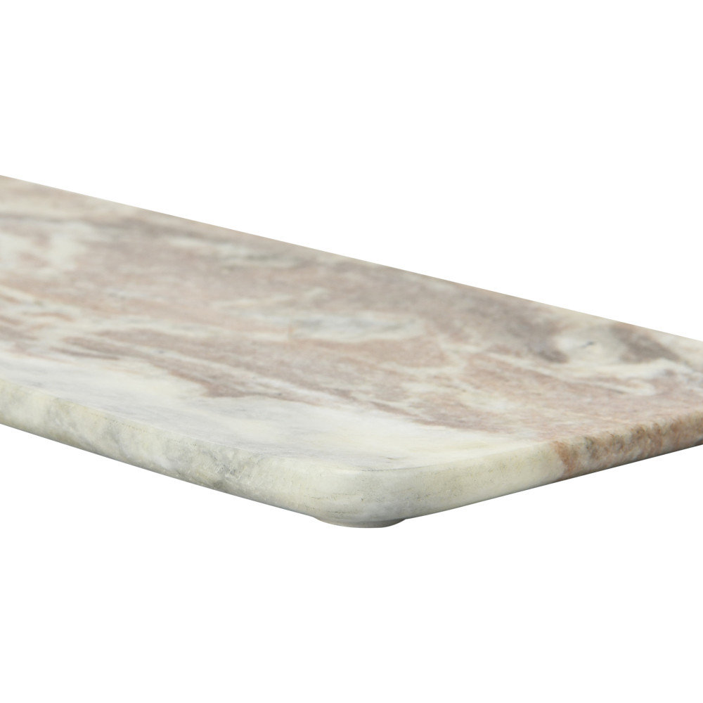 Marble Serving and Cutting Board, Beige/White