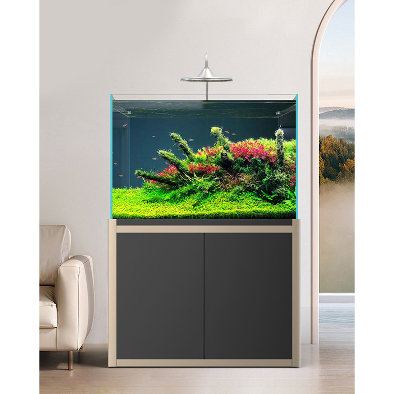 Aquarium ouvert sans cadre en verre ultra-blanc, Noir, 46,76 gallons (H 47,24 po x l 39,37 po x P 19,69 p
