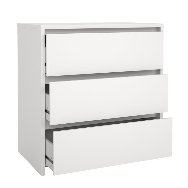 Amily 31-Inch Wide 3-Drawer Chest, White