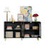 Buffet moderne avec portes en acrylique et armoire de rangement autoportante pour cuisine, salle à manger, salon, couloir et bureau