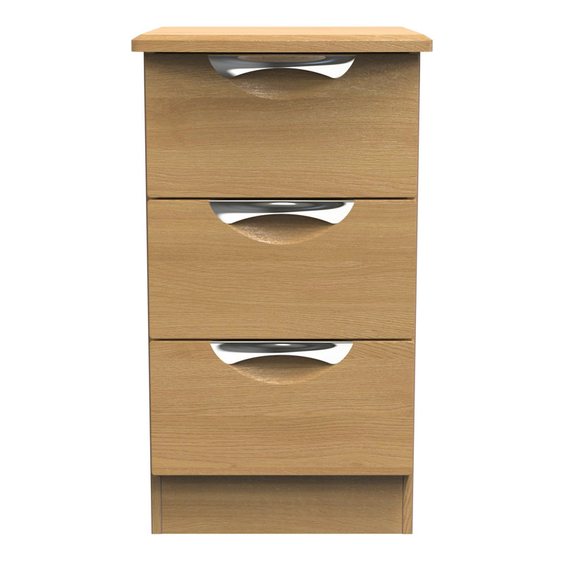 Bhodhini 5 Drawer Bedside Cabinet (Ready Assembled), Modern Oak
