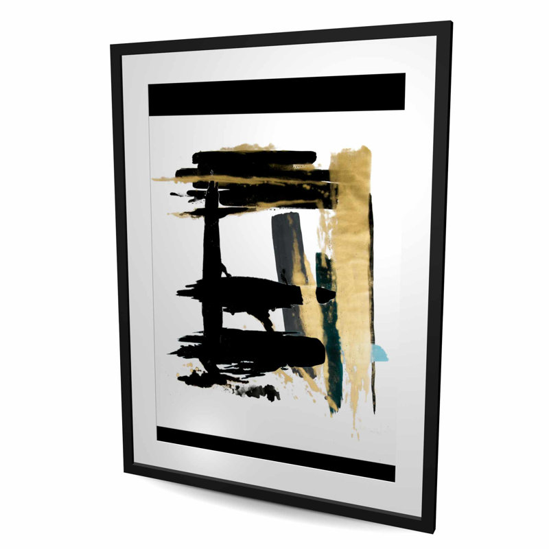 Pastel Stroke - Modern Bedroom Framed Matted Print Decor