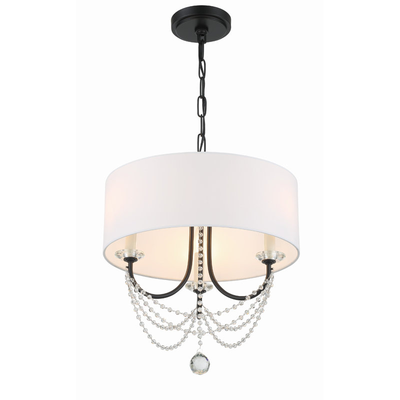 Lustre tambour 3 lumières Paradiso, Noir