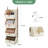 Hanging Closet Organizer 4 Tier, Non-Woven Fabric Storage Shelves with Collapsible Baskets, Space-Saving Hanging Organizer for Bedroom, Dorm, RV, Beige/Grey, 2 Pack-37191321