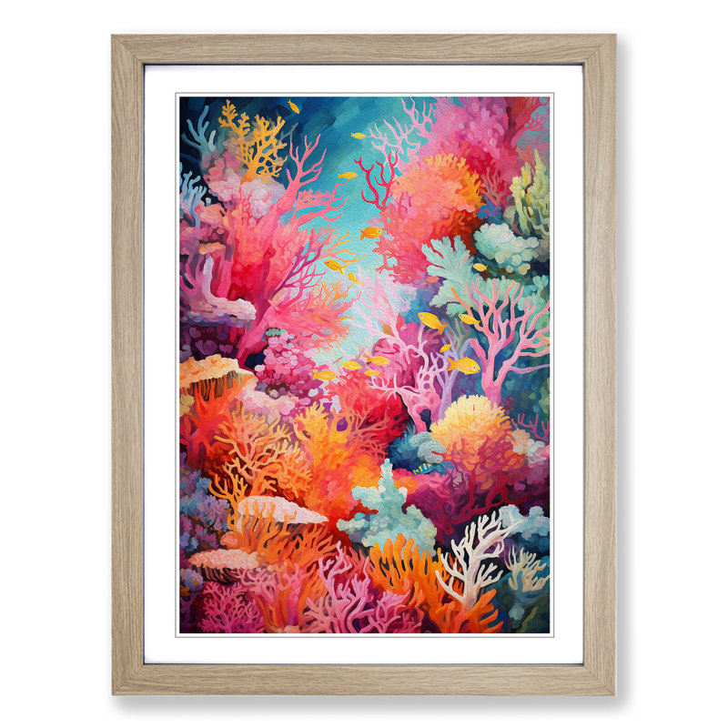 Single Picture Frame Print on Wood, Oak Framed, 34cm H x 25cm W