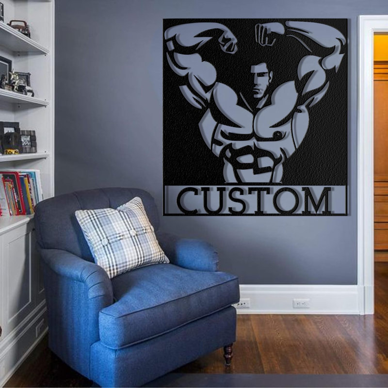 Décoration murale personnalisée monogramme à lettre divisée, H 12 po x l 12 po x P 0,05 po, Oui