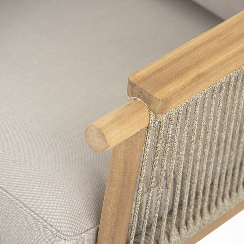 Fauteuil club d'extérieur en bois