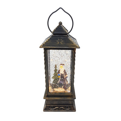 Water Lantern with Santa Scene