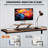 Reversible Industrial Computer Writing Desk With Monitor Stand And 4-Tier Shelf | Gift Idea-2146448371