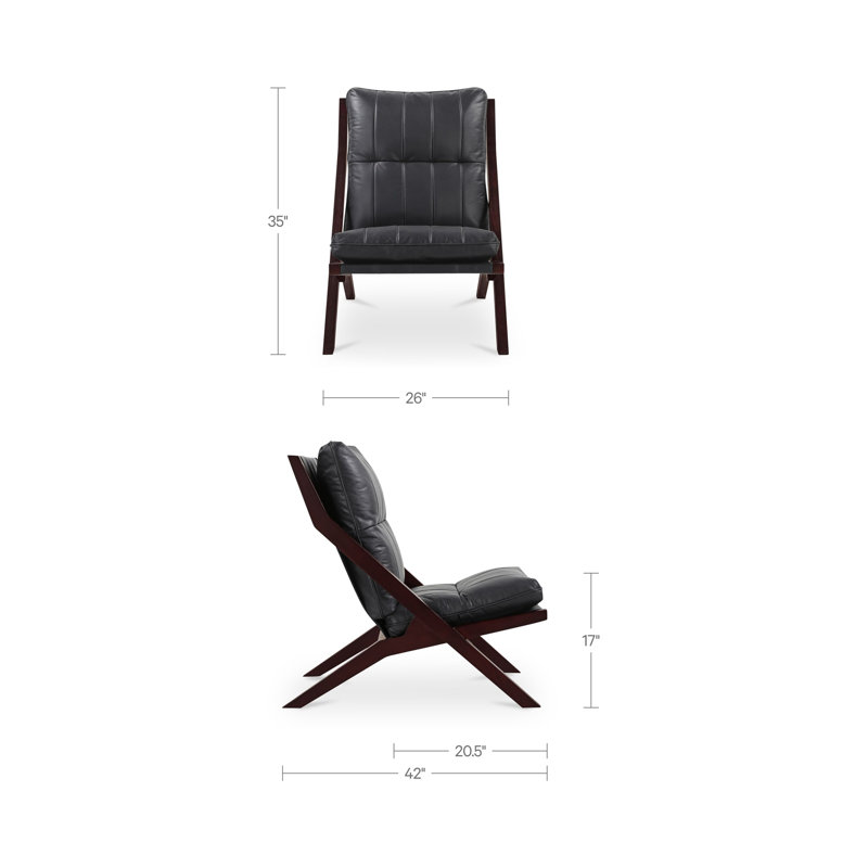Preston Accent Chair Tan, Black