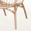 Chaise avec accoudoirs en rotin brun Bejof de style bohémien, H 33,19 po x l 28,38 po x P 30,83 po
