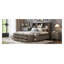 Lit plateforme très grand avec tablettes de tête de lit et 8 tiroirs - mobilier de chambre en bois massif gris-335456618-335456623