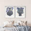 Indigo Vases Set Shadowbox Floral & Botanical Print by Oliver Gal, Black Frame, 16 x 20-626996894-715695196