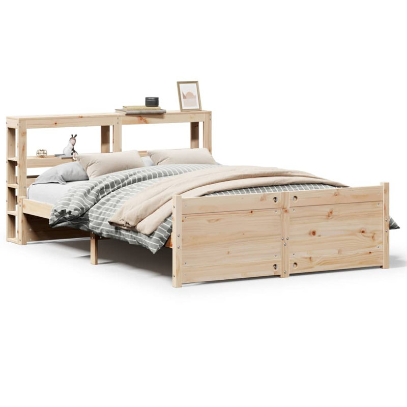Solid Wood Bed, European Double (140 x 200 cm)