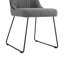 Ensemble repas 5 pièces Modena Quartz avec chaises en tissu gris