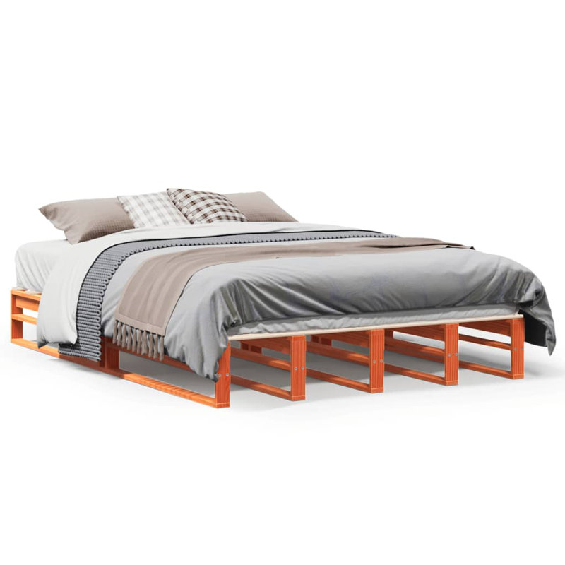 Bed, European Kingsize (160 x 200 cm), Wax Brown