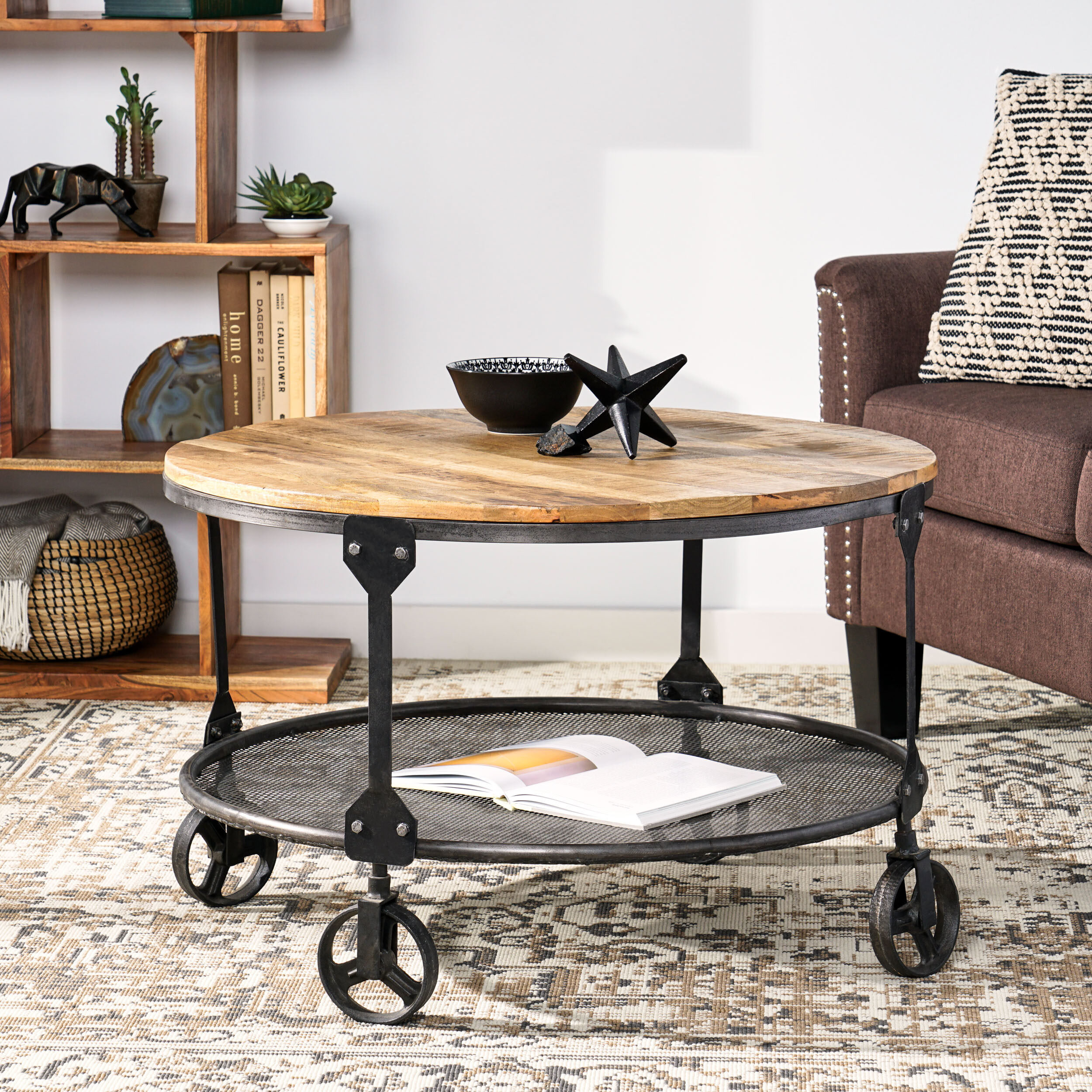 Williston Forge Wheel 1 Coffee Table with Storage & Reviews | Wayfair