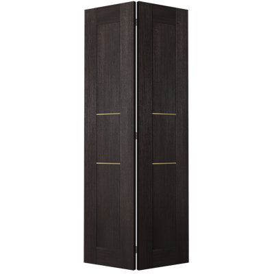 Panelled Wood and Metal Prefinished Bi-Fold Door