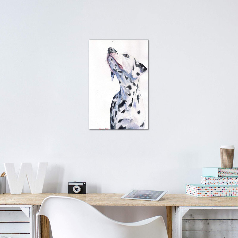Décoration murale pour enfants dalmatien, Toile tendue, H 12 po x l 8 po x P 0,75 po